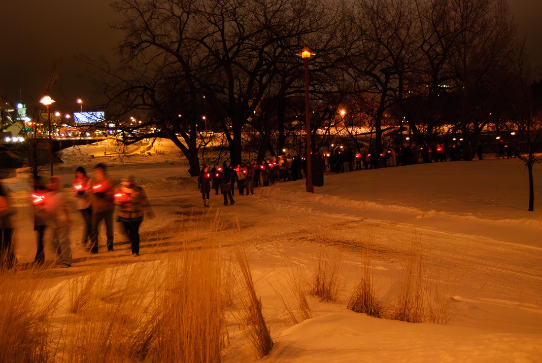 Candle walk at the Festival du Voyageur, Winnipeg – Nikon D40X – 1600ISO Candle walk at the Festival du Voyageur, Winnipeg – Nikon D40X – 1600ISO