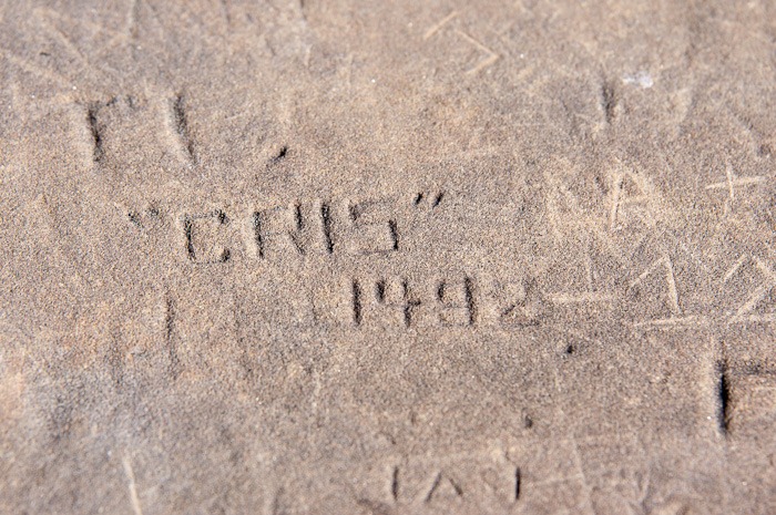 So Columbus left his signature in Central Park upon arrival, eh?