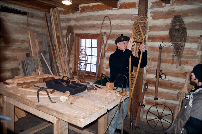 Making snow-shoes Making snow-shoes