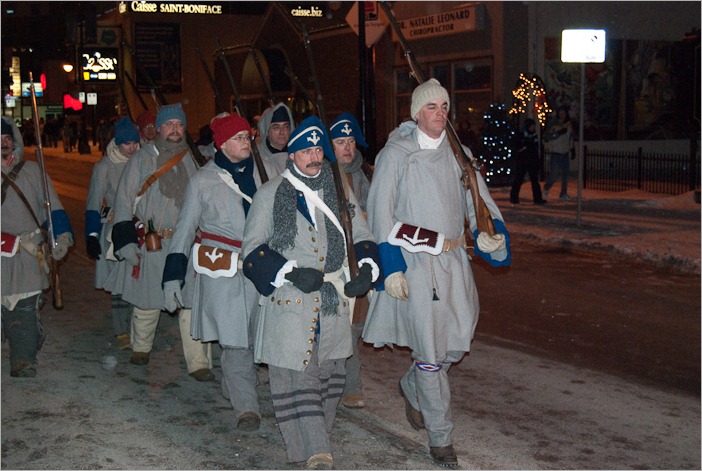 The serious guards of the Festival du Voyageur The serious guards of the Festival du Voyageur